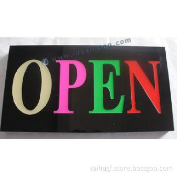 Multi Colors Led Resin Sign / Indoor Letter Open Signboard